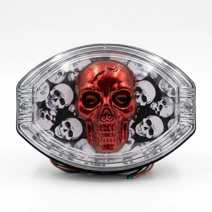 125cc Motorcycle LED Skull Tail Light – Multi-Color Rear Light